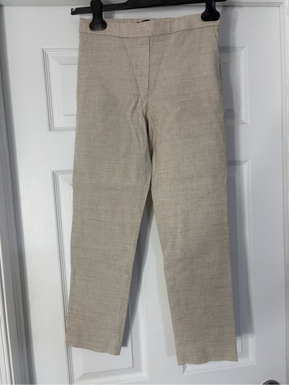 Theory Beige Straight-Leg Women's Dress Pants